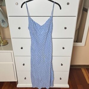 For Love And Lemons Light Blue Midi Dress